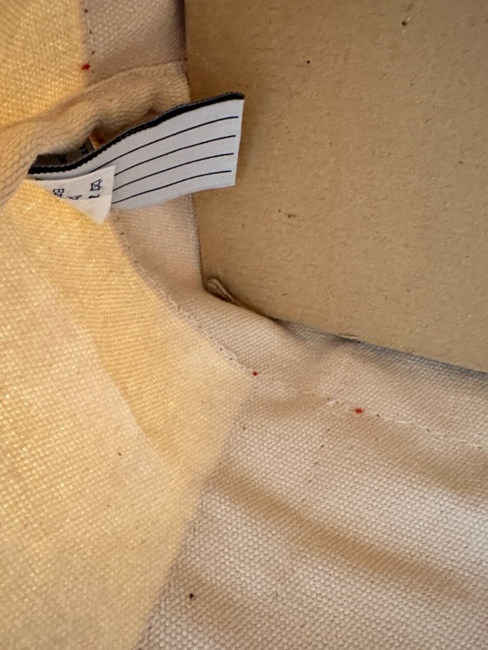 VTG Lands End Red Cream Classic Canvas Boat Tote Medium 16x12 - Picture 12 of 13
